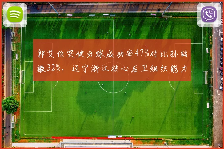 郭艾伦突破分球成功率47%对比孙铭徽32%，辽宁浙江核心后卫组织能力差距显著